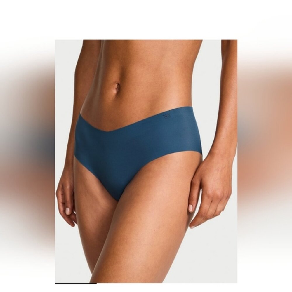 Victoria’s Secret No-Show Strappy Cheeky Panty Midnight Sea Size L (New)